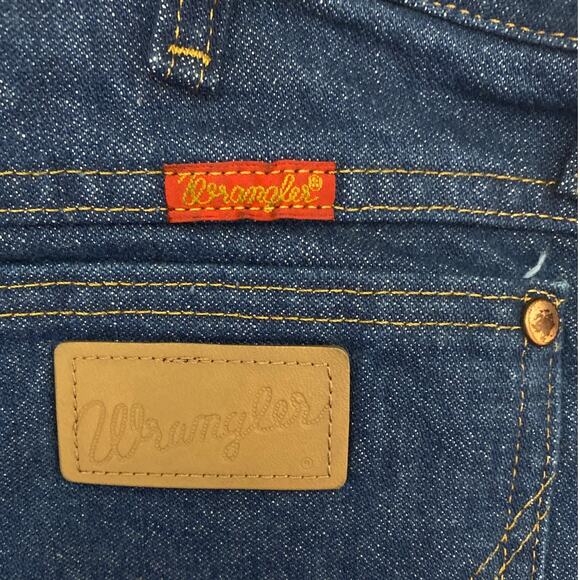 Women's Vtg WRANGLER Cowboy Cut Straight Jeans Size 9 x 38 High Rise Bareback - Picture 2 of 10